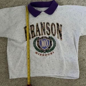 Vintage Branson Missouri grey collared crew neck